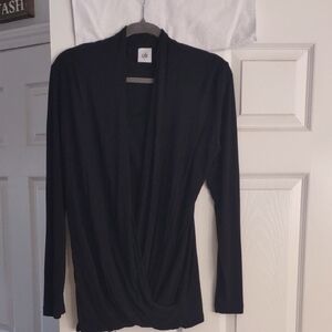 cabi Black Wrap Tee Shirt Size Small
